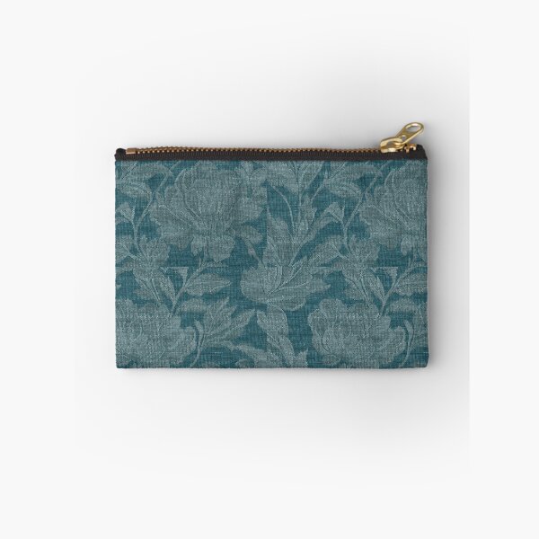 Item preview, Teal Floral Jacquard Fabric Pattern designed and sold by frumixart.