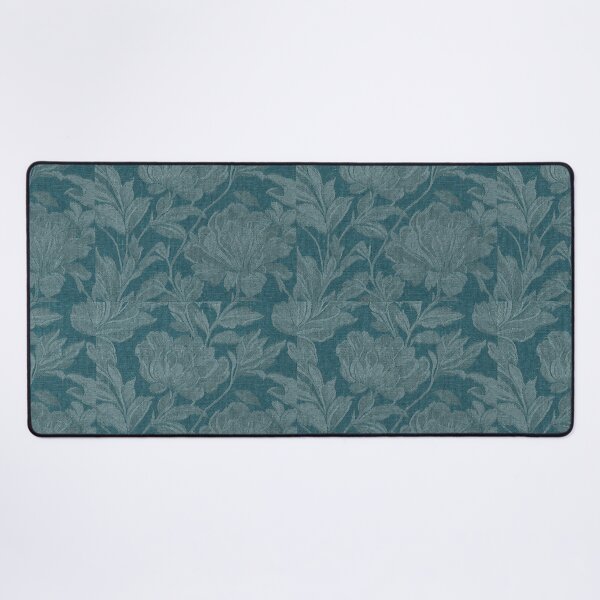 Item preview, Teal Floral Jacquard Fabric Pattern designed and sold by frumixart.