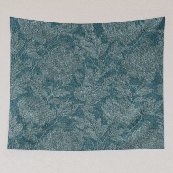 Item preview, Teal Floral Jacquard Fabric Pattern designed and sold by frumixart.