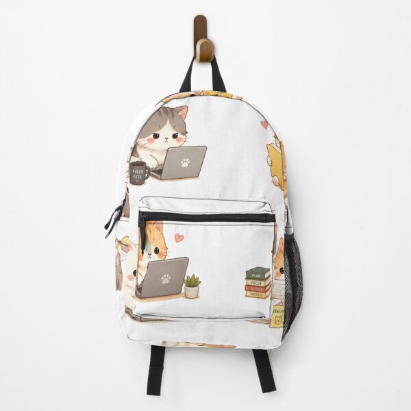 Item preview, Cute Study Cat Working Laptop Books Headphones Cozy Aesthetic designed and sold by Rehnair.