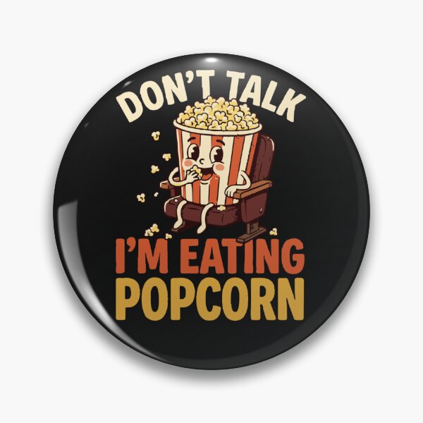 Item preview, Don't Talk I'm Eating Popcorn Cute Vintage Movie Watcher Classic T-Shirt designed and sold by pawsome purrfect.