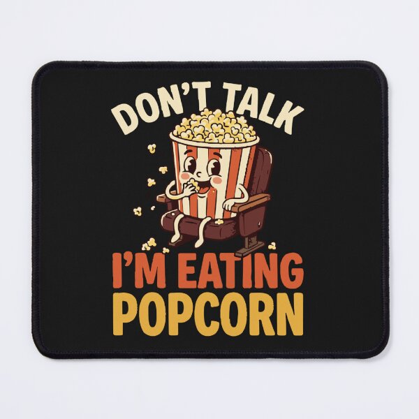 Item preview, Don't Talk I'm Eating Popcorn Cute Vintage Movie Watcher Classic T-Shirt designed and sold by pawsome purrfect.