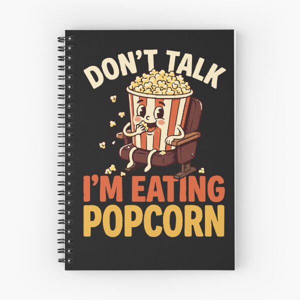 Item preview, Don't Talk I'm Eating Popcorn Cute Vintage Movie Watcher Classic T-Shirt designed and sold by pawsome purrfect.