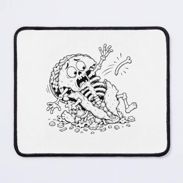 Item preview, Skeleton Taco Disaster Funny Food Chaos Coloring Page designed and sold by ComedyInkFactor.