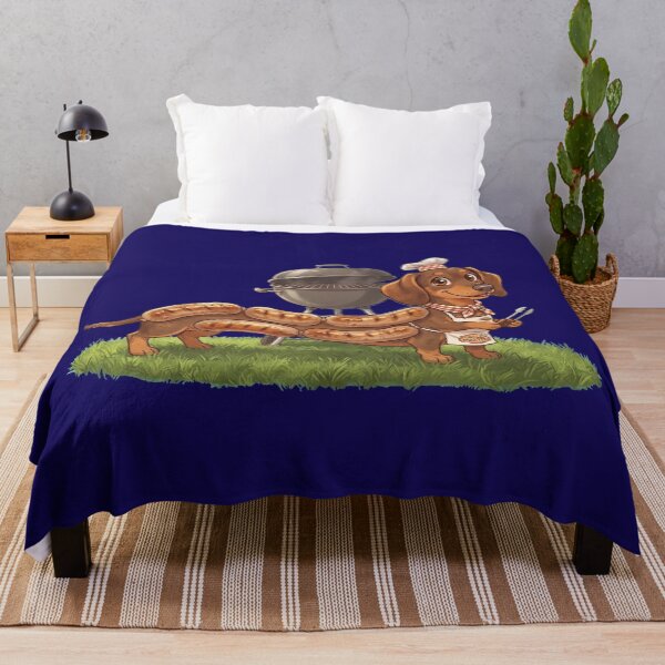 Item preview, Funny Sausage Dachshund Grill Master BBQ Cartoon Art designed and sold by Evelashop.