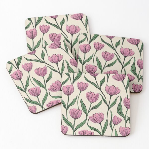 Item preview, Pink Tulips Floral Vintage Seamless Pattern designed and sold by LYAN-STORE.