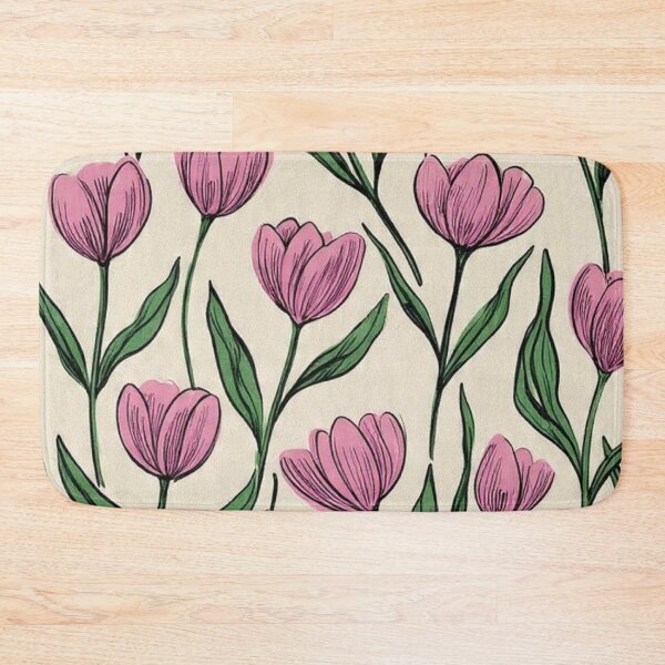 Item preview, Pink Tulips Floral Vintage Seamless Pattern designed and sold by LYAN-STORE.