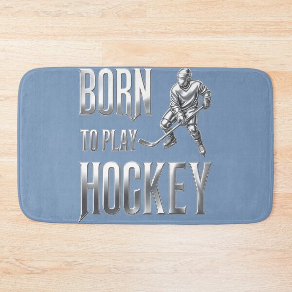 Item preview, Born To Play Hockey Metallic Typography Sports Graphic Sticker designed and sold by zenithdecalco.