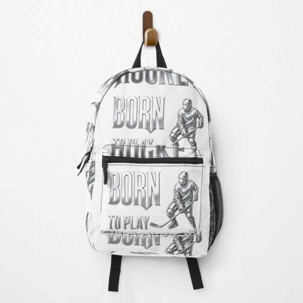 Item preview, Born To Play Hockey Metallic Typography Sports Graphic Sticker designed and sold by zenithdecalco.