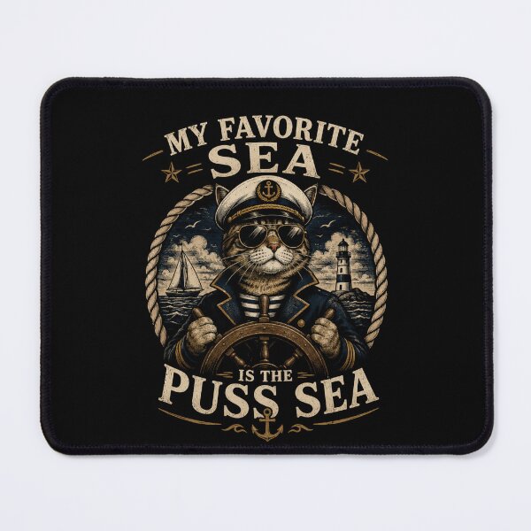 Item preview, My Favorite Sea is The Puss-Sea designed and sold by TheEndDesign.