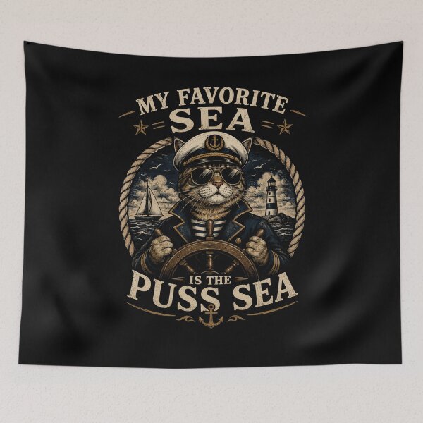 Item preview, My  Favorite Sea is The Puss-Sea designed and sold by TheEndDesign.