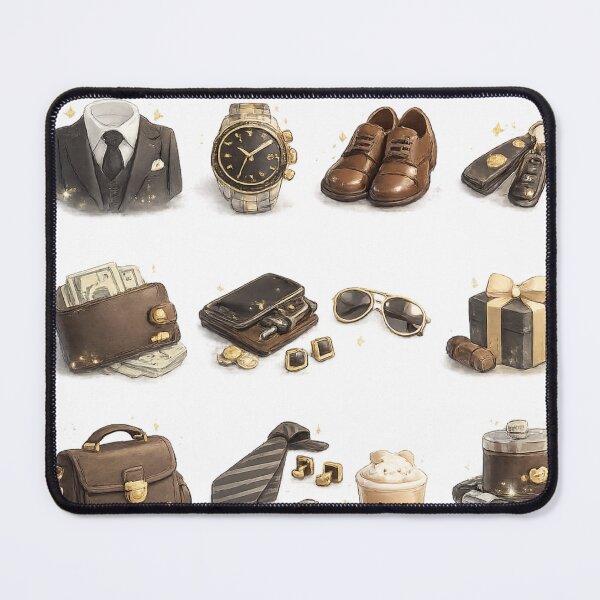 Item preview, Gentleman Business Suit Watch Leather Portfolio Coffee Aesthetic designed and sold by Rehnair.