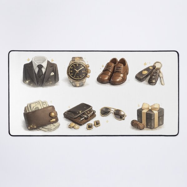Item preview, Gentleman Business Suit Watch Leather Portfolio Coffee Aesthetic designed and sold by Rehnair.
