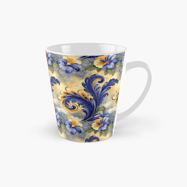 Item preview, Elegant Floral Marbled Swirls in Blue and Gold designed and sold by Piotrek0001.