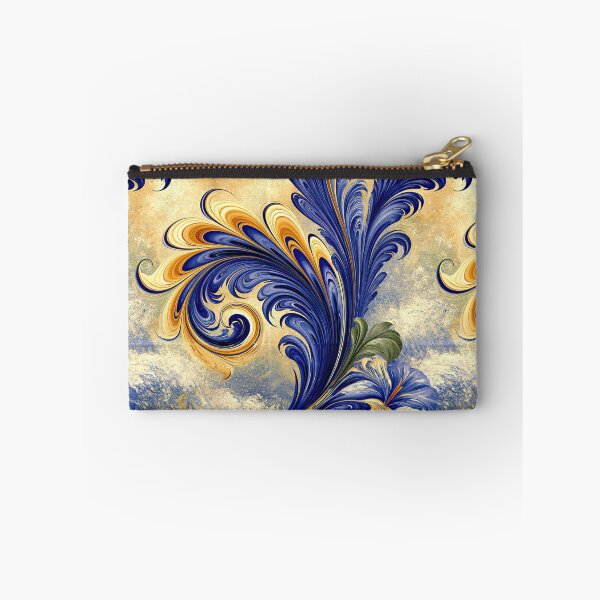 Item preview, Elegant Floral Marbled Swirls in Blue and Gold designed and sold by Piotrek0001.