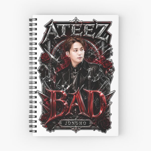 Item preview, ATEEZ Jongho BAD Song Vintage Leather Suit Vocalist Fan Art designed and sold by Valeree Store.