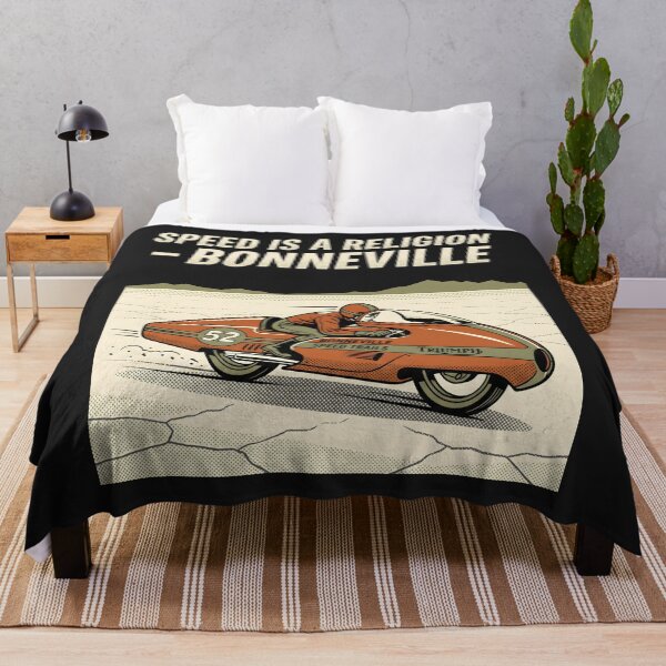 Item preview, Cafe Racer Bonneville - Vintage Motorcycle Art Speed Trails Poster designed and sold by SplashTastic.