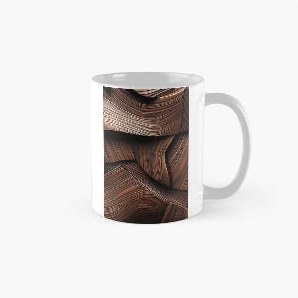 Item preview, Abstract Brown Wood Texture 3D Curved Waves Pattern designed and sold by LYAN-STORE.