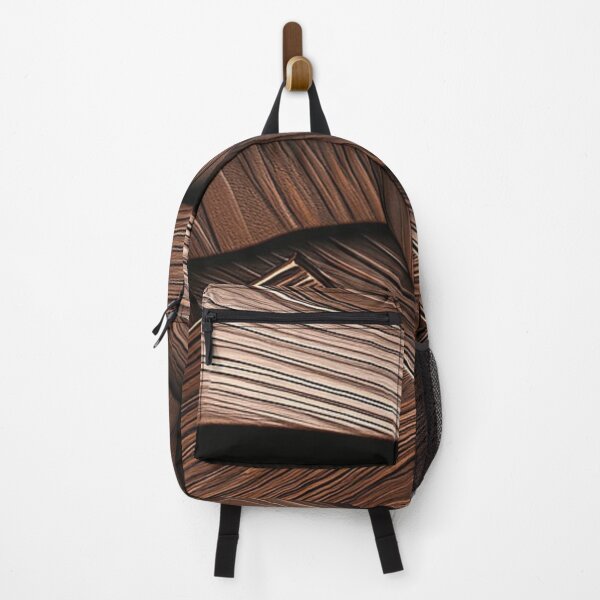 Item preview, Abstract Brown Wood Texture 3D Curved Waves Pattern designed and sold by LYAN-STORE.