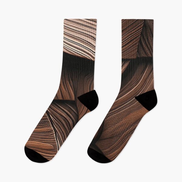 Item preview, Abstract Brown Wood Texture 3D Curved Waves Pattern designed and sold by LYAN-STORE.
