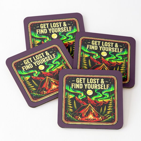 Item preview, Get Lost & Find Yourself | Night Adventure Badge designed and sold by AstronautMerch.