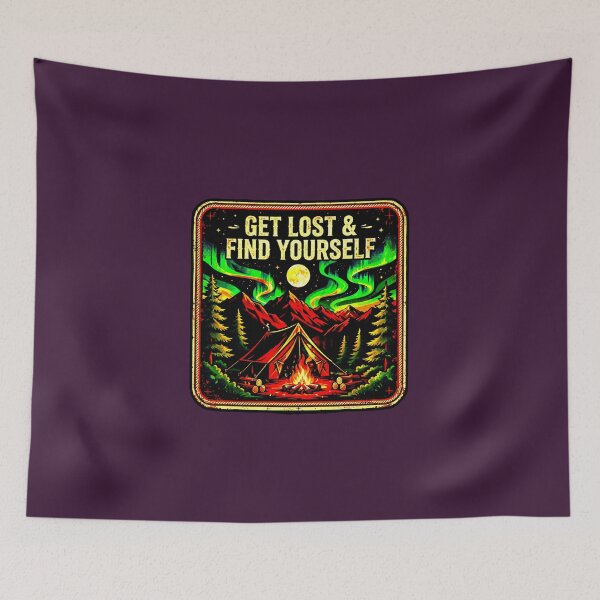 Item preview, Get Lost & Find Yourself | Night Adventure Badge designed and sold by AstronautMerch.