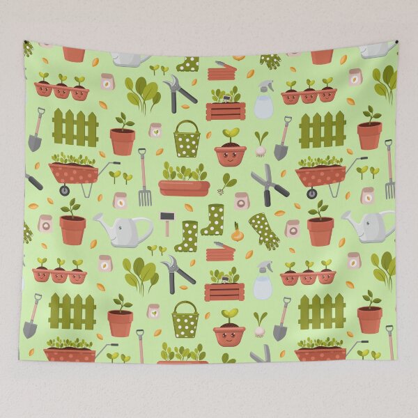 Item preview, Gardening seamless pattern  designed and sold by tetiana12.