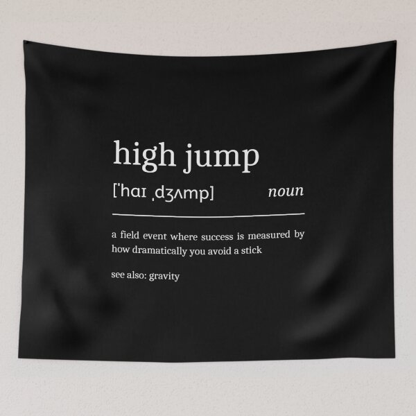 Item preview, High Jump Definition Funny High Jumper designed and sold by StrideSuccess.