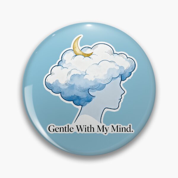 Item preview, Gentle With My Mind – Cloud Hair Crescent Moon Mental Health Awareness designed and sold by Ideeplyfeltit.