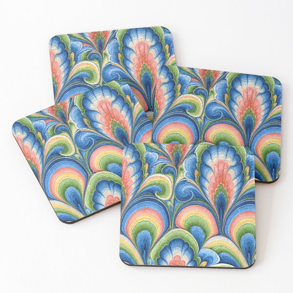 Item preview, Vibrant Peacock Feather Marbled Pattern designed and sold by Piotrek0001.