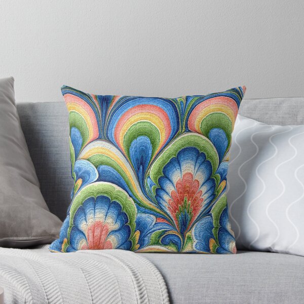 Item preview, Vibrant Peacock Feather Marbled Pattern designed and sold by Piotrek0001.