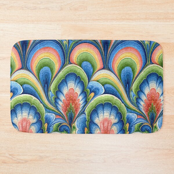 Item preview, Vibrant Peacock Feather Marbled Pattern designed and sold by Piotrek0001.