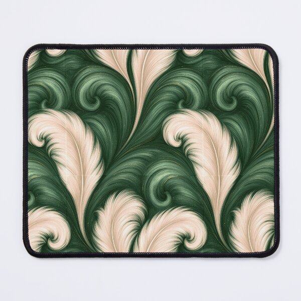 Item preview, Ethereal Green and White Feathered Marble Art designed and sold by Piotrek0001.