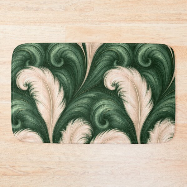Item preview, Ethereal Green and White Feathered Marble Art designed and sold by Piotrek0001.