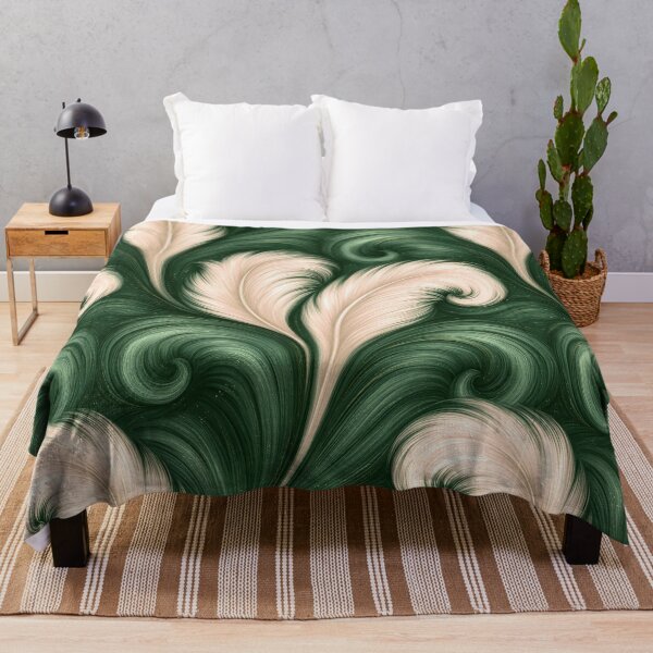 Item preview, Ethereal Green and White Feathered Marble Art designed and sold by Piotrek0001.