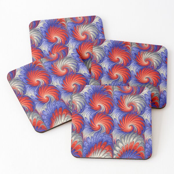 Item preview, Concentric Circle Marbled Flow in Red and Blue designed and sold by Piotrek0001.