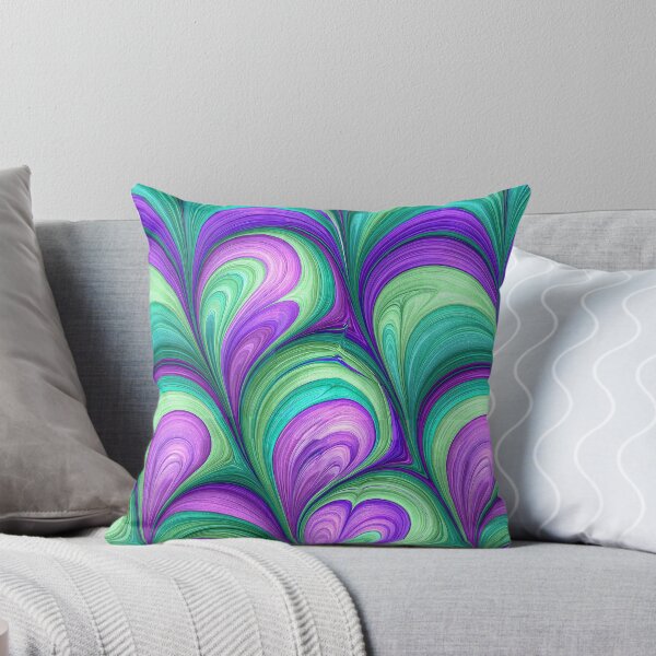Item preview, Purple and Teal Heart Swirl Marbled Design designed and sold by Piotrek0001.