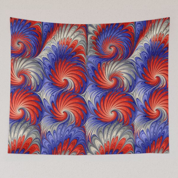 Item preview, Concentric Circle Marbled Flow in Red and Blue designed and sold by Piotrek0001.