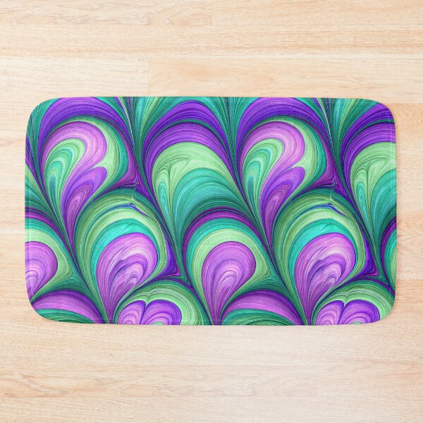 Item preview, Purple and Teal Heart Swirl Marbled Design designed and sold by Piotrek0001.