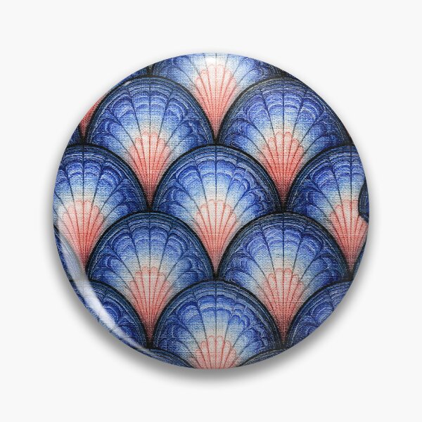 Item preview, Scalloped Scale Marbling in Deep Indigo designed and sold by Piotrek0001.