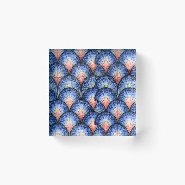 Item preview, Scalloped Scale Marbling in Deep Indigo designed and sold by Piotrek0001.
