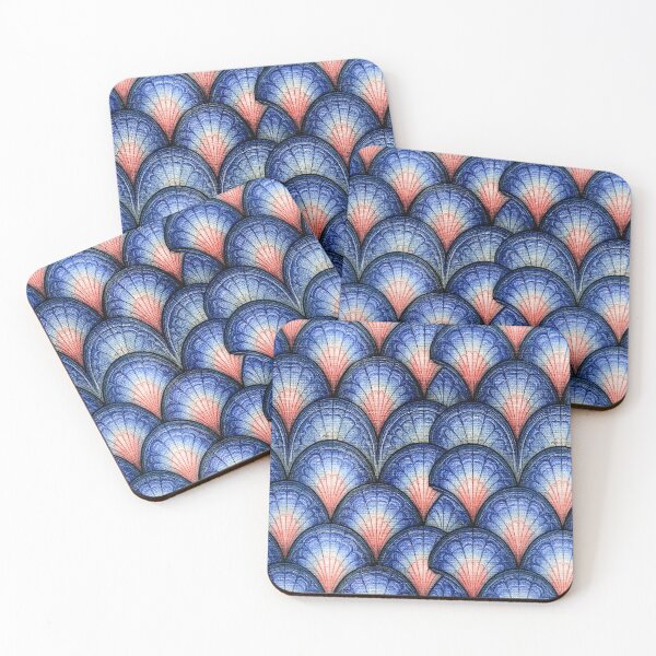 Item preview, Scalloped Scale Marbling in Deep Indigo designed and sold by Piotrek0001.