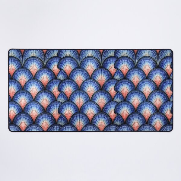 Item preview, Scalloped Scale Marbling in Deep Indigo designed and sold by Piotrek0001.