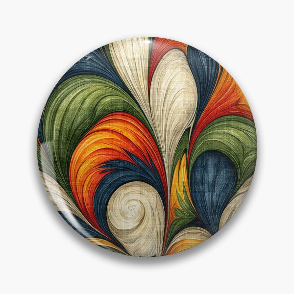 Item preview, Fiery Amber and Teal Feathered Marble Swirls designed and sold by Piotrek0001.