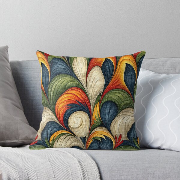 Item preview, Fiery Amber and Teal Feathered Marble Swirls designed and sold by Piotrek0001.