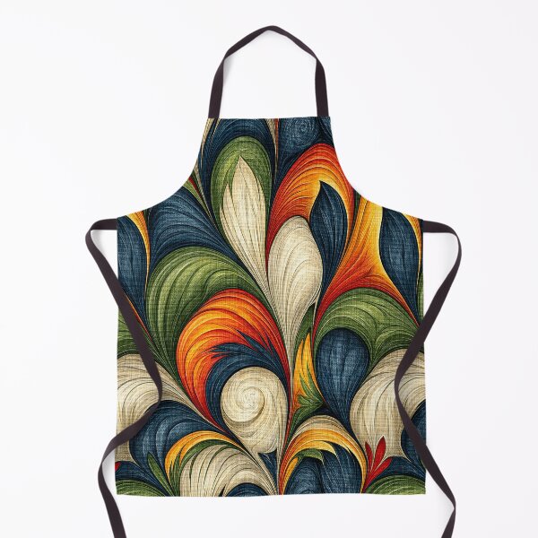 Item preview, Fiery Amber and Teal Feathered Marble Swirls designed and sold by Piotrek0001.