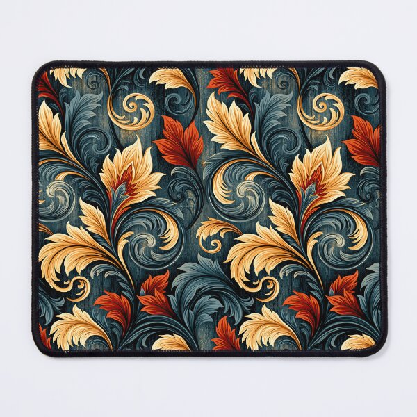 Item preview, Ornate Dark Floral Marbling with Gold Accents designed and sold by Piotrek0001.