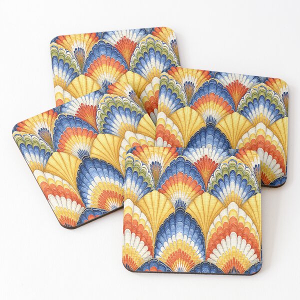Item preview, Sunset Gradient Scalloped Marbling Art designed and sold by Piotrek0001.