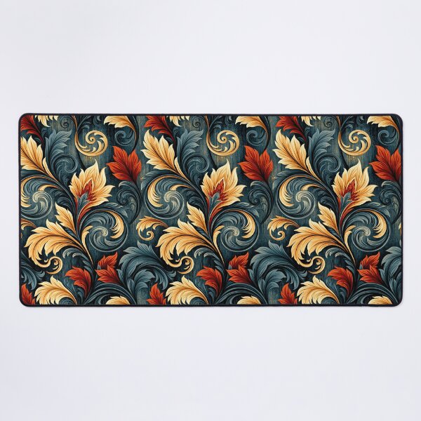 Item preview, Ornate Dark Floral Marbling with Gold Accents designed and sold by Piotrek0001.