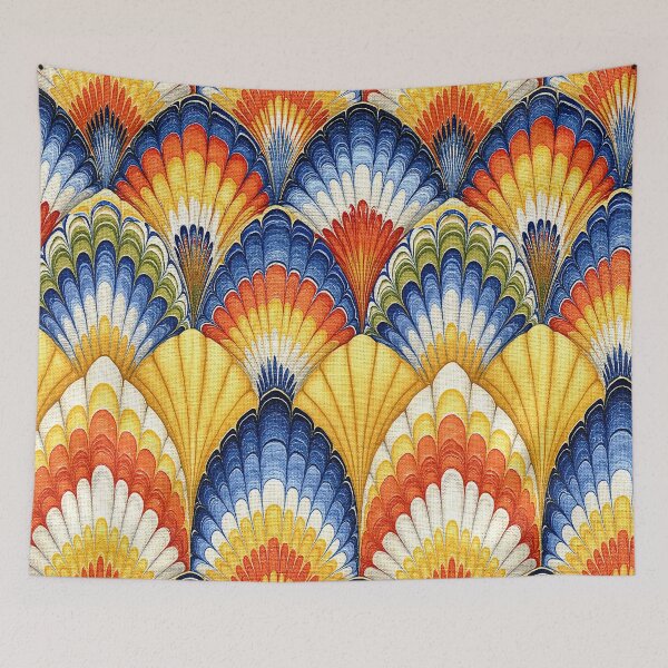 Item preview, Sunset Gradient Scalloped Marbling Art designed and sold by Piotrek0001.